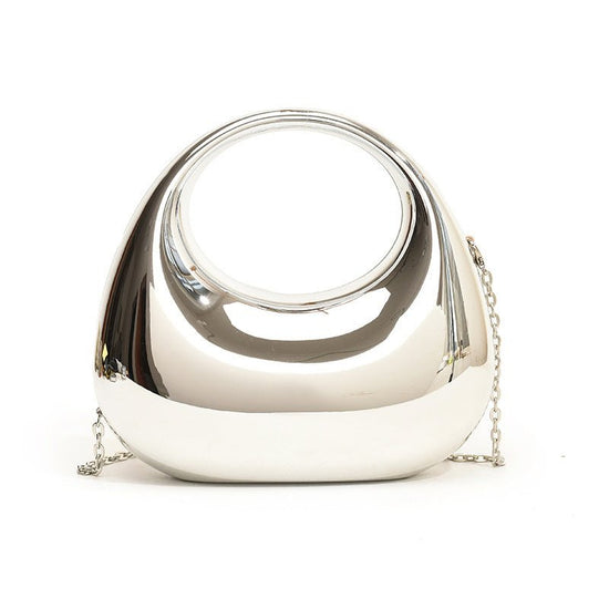 Acrylic Small Size Gold Handbag Chain Shoulder Oblique $58.13 Dana Fashion Color: Silver Women's Bags Product information: Lining texture: without lining Applicable scenarios: Daily matching Color: black, pink, colorful, transparent, blue, champagne, red,