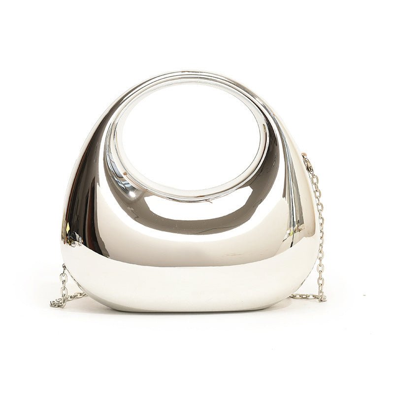 Acrylic Small Size Gold Handbag Chain Shoulder Oblique $58.13 Dana Fashion Color: Silver Women's Bags Product information: Lining texture: without lining Applicable scenarios: Daily matching Color: black, pink, colorful, transparent, blue, champagne, red,