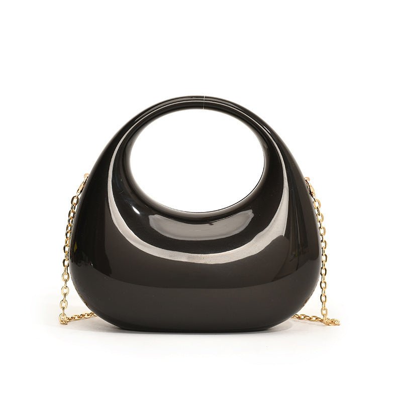 Acrylic Small Size Gold Handbag Chain Shoulder Oblique $58.13 Dana Fashion Color: Black Women's Bags Product information: Lining texture: without lining Applicable scenarios: Daily matching Color: black, pink, colorful, transparent, blue, champagne, red,