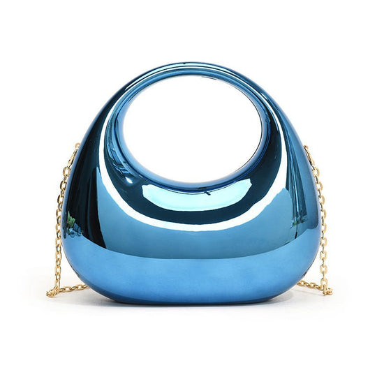 Acrylic Small Size Gold Handbag Chain Shoulder Oblique $58.13 Dana Fashion Color: Blue Women's Bags Product information: Lining texture: without lining Applicable scenarios: Daily matching Color: black, pink, colorful, transparent, blue, champagne, red, g