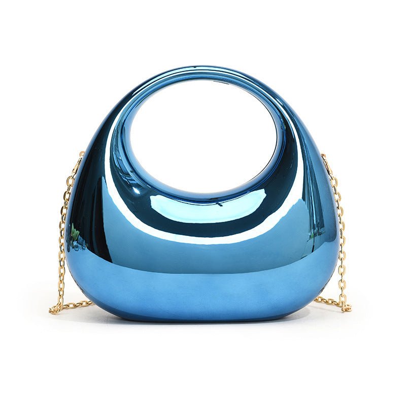 Acrylic Small Size Gold Handbag Chain Shoulder Oblique $58.13 Dana Fashion Color: Blue Women's Bags Product information: Lining texture: without lining Applicable scenarios: Daily matching Color: black, pink, colorful, transparent, blue, champagne, red, g