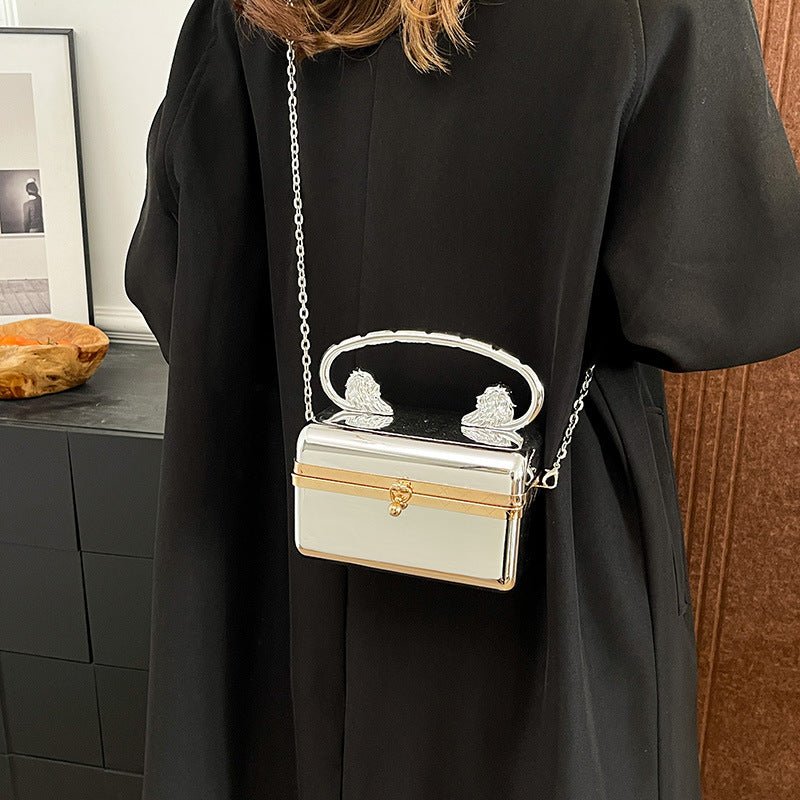 Acrylic Women's Fashion Shiny Surface Crossbody Bag $50.84 Dana Fashion Color: Style1 Gold Women's Bags Product information: Color: one gold, one silver, two gold, two silver Hardness: hard Material: acrylic Suitcase shape: Horizontal Square Popular eleme
