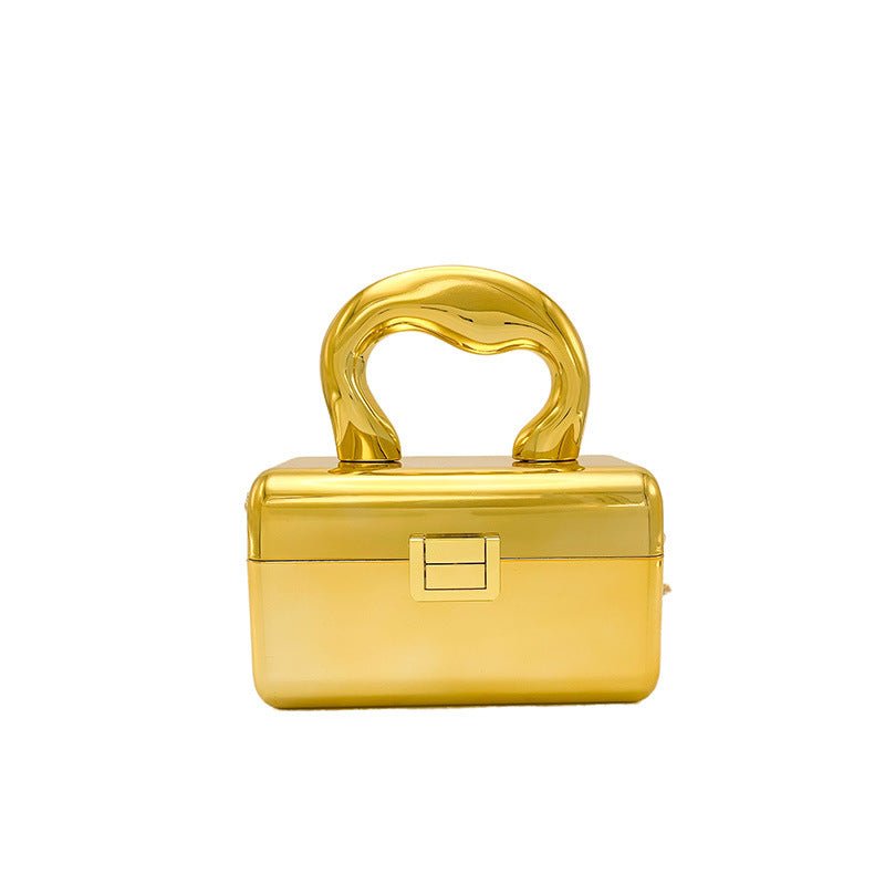 Acrylic Women's Fashion Shiny Surface Crossbody Bag $50.84 Dana Fashion Color: Style2 Gold Women's Bags Product information: Color: one gold, one silver, two gold, two silver Hardness: hard Material: acrylic Suitcase shape: Horizontal Square Popular eleme