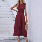 Solid Color Waist-Tight Tied Dress Women 2026 - Bodycon Wrap Dress - DanaFashionstore