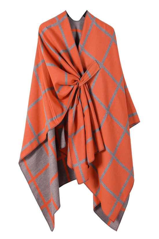 Women's Fashion Gingham Check Warm Scarf