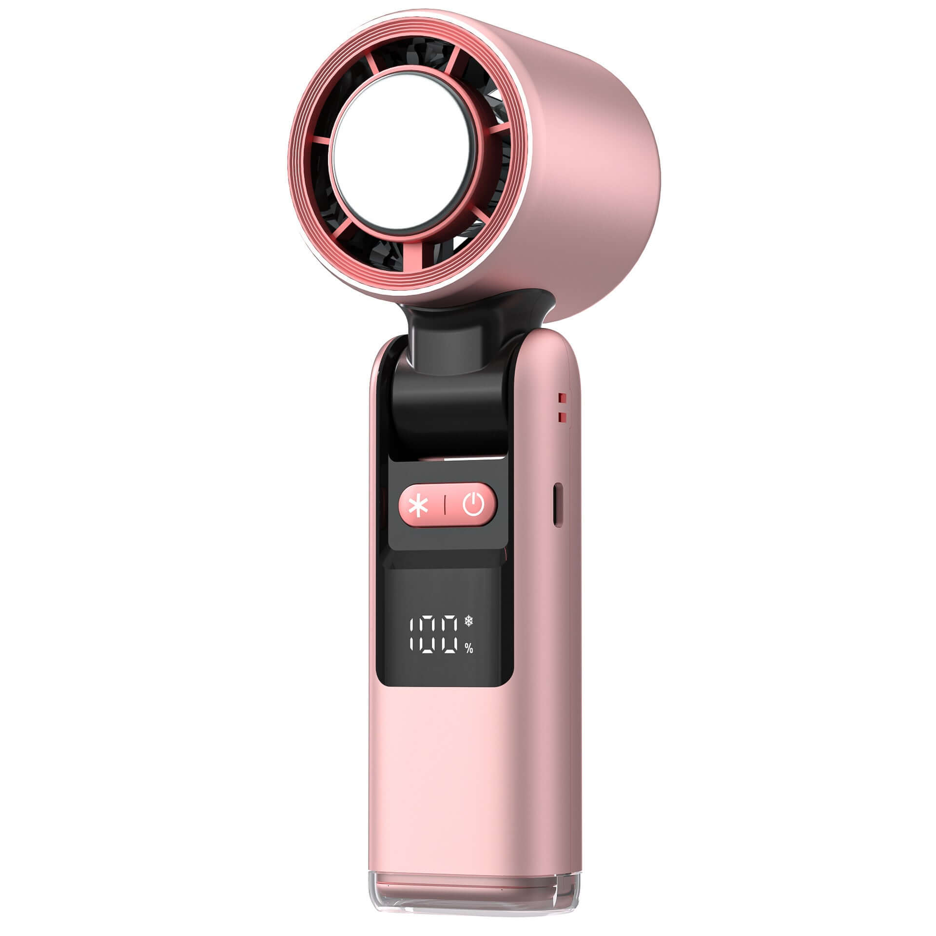 Turbos Chilled Ice Sensation Cold Fan Super Mini Turbos Speed Fan USB Powered Digital Display For Outdoor Camping Travel $55.99 Dana Fashion Color: K801 Pink With Refrigeration Size: 63x57x176mm Beauty Tools Summary: Extremely Strong, Yet Natural Wind: Th