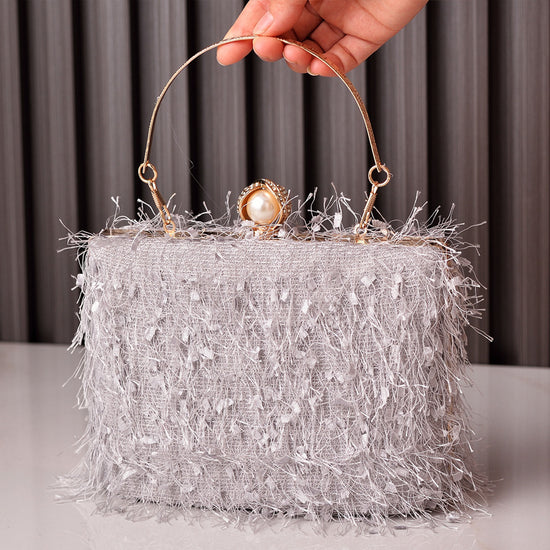 Tassel Handbags Women Dress Party Evening Bag Fashion Luxury Designer Square Bags Crossbody Shoulder Bag Ladies - Dana Fashion