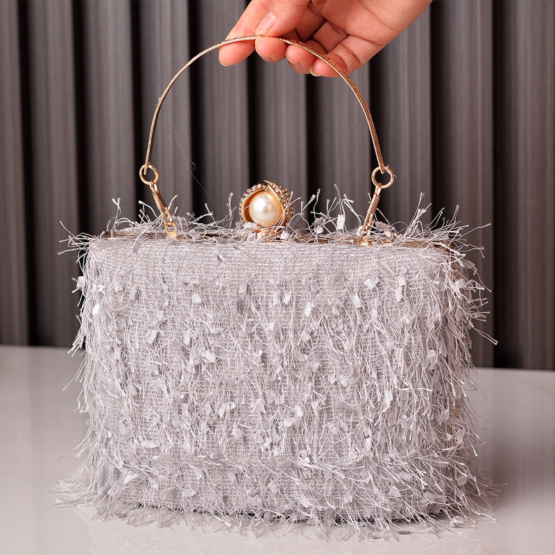 Tassel Handbags Women Dress Party Evening Bag Fashion Luxury Designer Square Bags Crossbody Shoulder Bag Ladies - Dana Fashion
