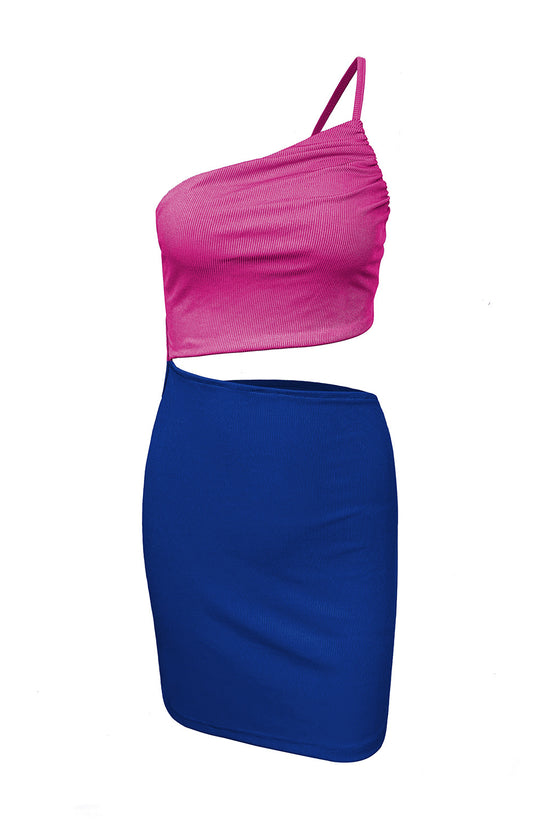 Design Sense Niche Shoulder Drawstring Dress Women