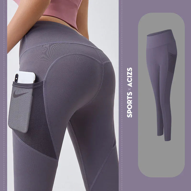 Yoga Pants Women With Pocket Leggings Sport Girl Gym Leggings Women Tummy Control Jogging Tights Female Fitness Pants - DanaFashionstore