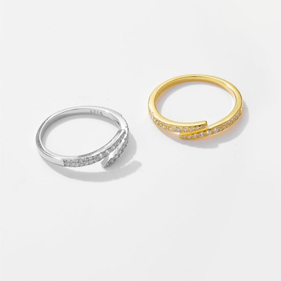 Adjustable Opening S925 Sterling Silver Ring Affordable Luxury Style Simple All-match $24.00 Dana Fashion Color: 18 Gold Size: Adjustable Opening Women's Accessories Product information: Color: platinum, 18 gold Applicable people: Unisex Size: adjustable