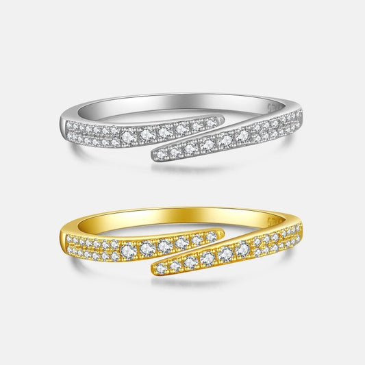 Adjustable Opening S925 Sterling Silver Ring Affordable Luxury Style Simple All-match $24.00 Dana Fashion Color: 18 Gold Size: Adjustable Opening Women's Accessories Product information: Color: platinum, 18 gold Applicable people: Unisex Size: adjustable
