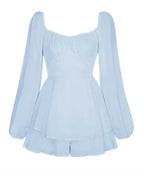 Women Jumpsuit Short Puff Sleeve Fashion Ruffle Shorts - DanaFashionstore