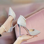 French High Heels Wedding Shoes Design Sense Dignified Goddess - DanaFashionstore