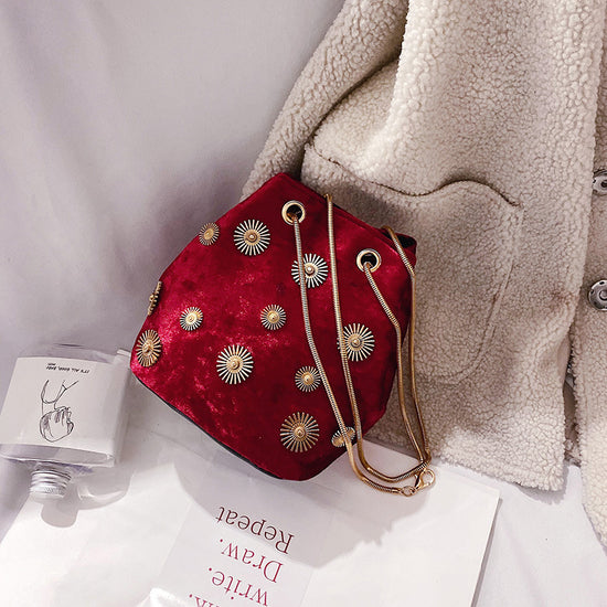 Women's Fashion Velvet Bucket Bag - Dana Fashion
