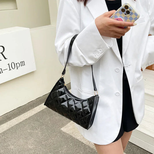 Diamond Plaid Underarm Small Square Bag For Women - DanaFashionstore