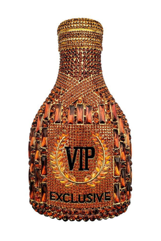 Champagne Bottle Diamond Hand Holding Dinner Bag - Dana Fashion