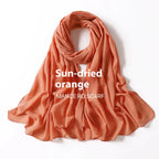 Pure Color Pearl Chiffon Scarf Headcloth Veil Chiffon Scarf - DanaFashionstore