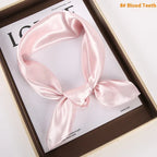 Solid Color Square Scarf Artificial Silk Small Square Towel - DanaFashionstore