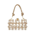 French Sweet Shiny Rhinestone Banquet Small Square Bag - DanaFashionstore