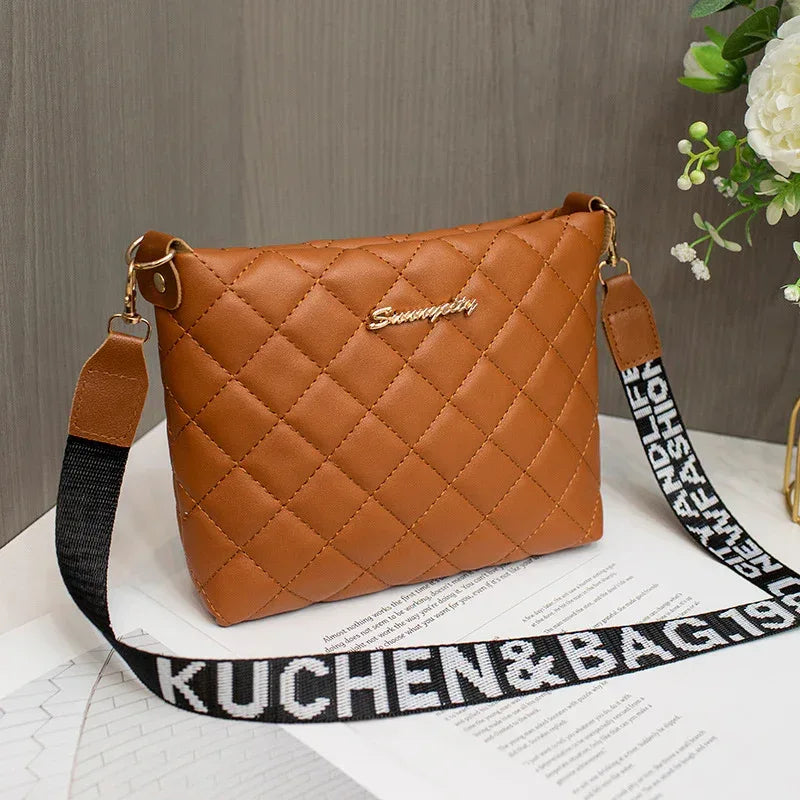 Small Messenger Bag For Women Trend Lingge Embroidery Female Shoulder Bags Fashion Chain Ladies Crossbody Purse - DanaFashionstore