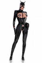 Shiny Patent Leather PU Mirror Sexy Underwear - DanaFashionstore