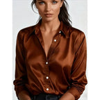 Solid-color Casual Loose-fit Women's Shirt - DanaFashionstore