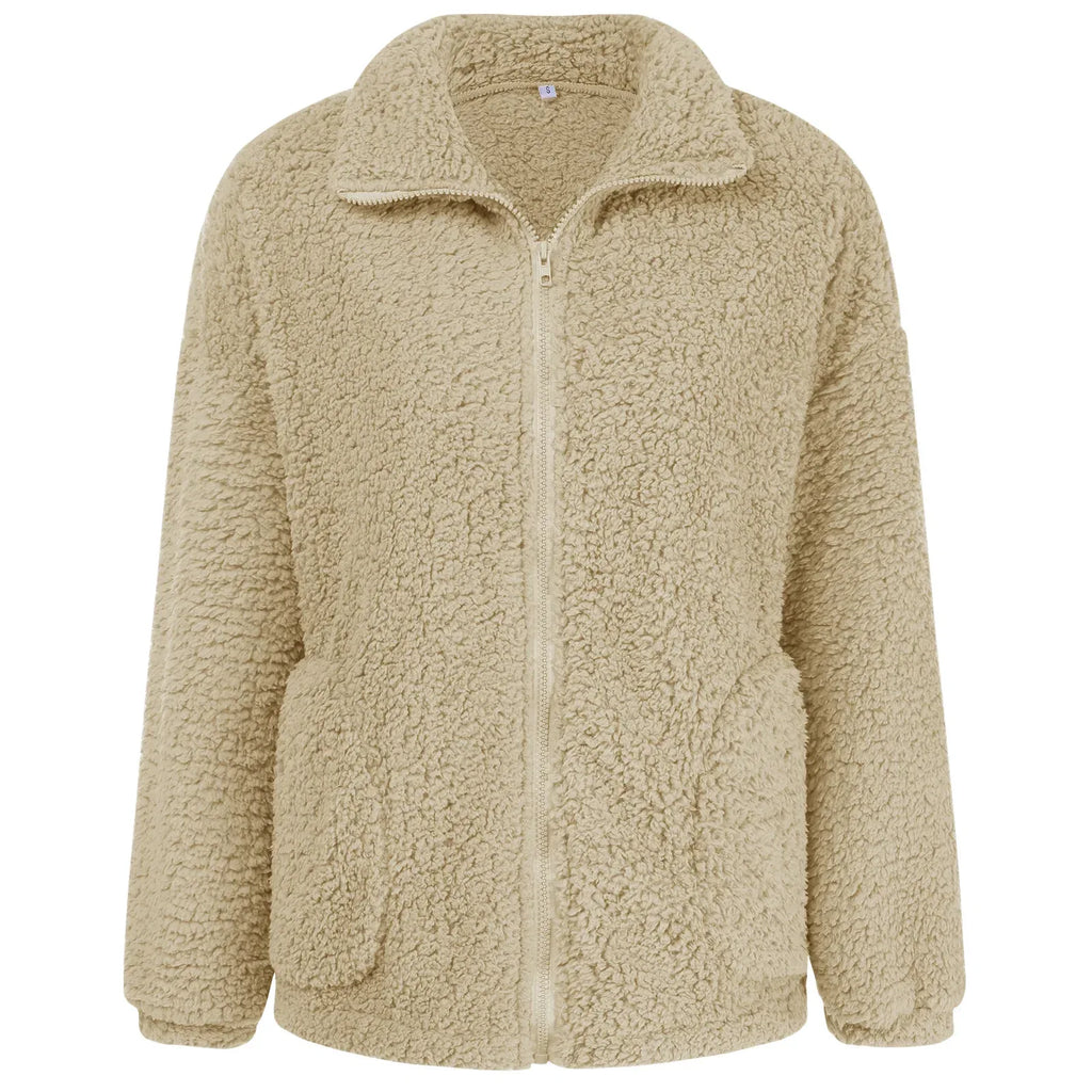 Fashionable Plush Warm Jacket Women - DanaFashionstore