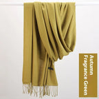 Pure Color Warm Keeping Scarf All-match Cashmere Shawl - DanaFashionstore