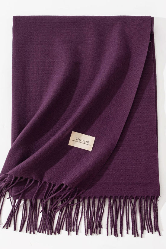 Pure Color Artificial Cashmere Scarf Women's Winter High-grade Shawl