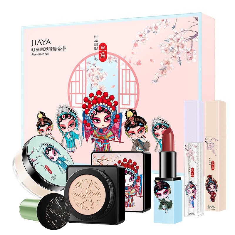 Air Cushion Bb Cream Lipstick Makeup Powder Mascara High Gloss Liquid Cosmetics Set $67.59 Dana Fashion quantity: 1set makeup Product information: Applicable people: general Skin Type: General Efficacy: Concealer, retouch, even skin tone Specifications: n