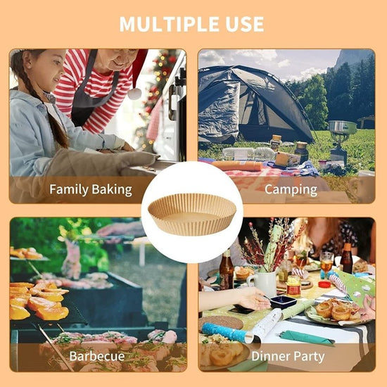 Air Fryer Disposable Paper Liner Non-stick Disposable Liners, 200PCS Air Fryer Disposable Paper Liners, 6.3In Round Air Fryer Parchment Paper $63.05 Dana Fashion Num: 100pcs Dana's Kitchen Healthy and Reliable Material: Using food grade parchment, it is w