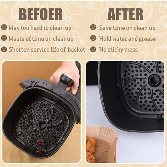 Air Fryer Disposable Paper Liners Parchment Paper Liner Non-Stick Air Fryer Paper Pads Oil Resistant Baking Paper Air Fryer Disposable Paper Liner Non-stick Disposable Liners $74.05 Dana Fashion Num: 100pcs Dana's Kitchen What Can the Paper Liners for Air