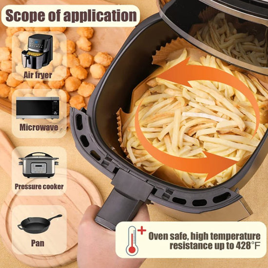 Air Fryer Disposable Paper Liners Parchment Paper Liner Non-Stick Air Fryer Paper Pads Oil Resistant Baking Paper Air Fryer Disposable Paper Liner Non-stick Disposable Liners $74.05 Dana Fashion Num: 100pcs Dana's Kitchen What Can the Paper Liners for Air