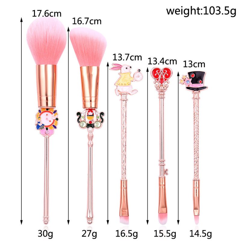 Alice makeup brush $30.00 Dana Fashion Color: Gold makeup Function: Beauty Suitable for skin type: Any skin type Beauty Tools Category: Makeup Brushes Color classification: rose gold, gold Weight: 103.5g