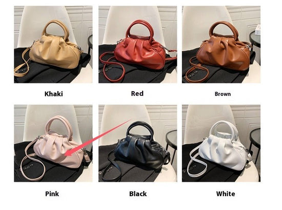 All-match Retro Women's Shoulder Messenger Bag $31.99 Dana Fashion Color: Black Size: Free Size Women's Bags Product information: Lining texture: Polyester Pattern: solid color Color: pink, brown, black, white, pink, red Processing Method: soft surface Ou