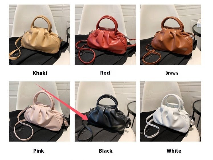 All-match Retro Women's Shoulder Messenger Bag $31.99 Dana Fashion Color: Black Size: Free Size Women's Bags Product information: Lining texture: Polyester Pattern: solid color Color: pink, brown, black, white, pink, red Processing Method: soft surface Ou
