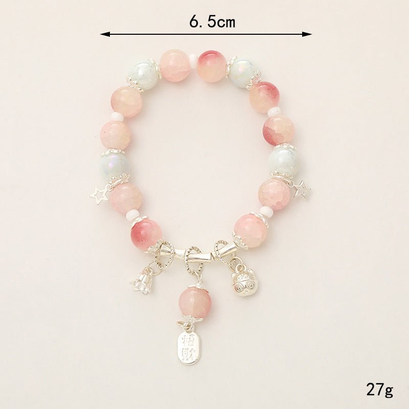 All-matching Graceful Crystal Bracelet For Women $12.00 Dana Fashion Color: K3334 Pink Women's Accessories Product information: Processing Technology: manual Color: K3334 butterfly crack bead bracelet pink, K3335 butterfly crack bead bracelet Blue, K3336
