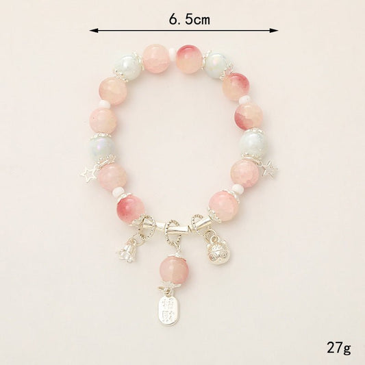 All-matching Graceful Crystal Bracelet For Women $12.00 Dana Fashion Color: K3334 Pink Women's Accessories Product information: Processing Technology: manual Color: K3334 butterfly crack bead bracelet pink, K3335 butterfly crack bead bracelet Blue, K3336