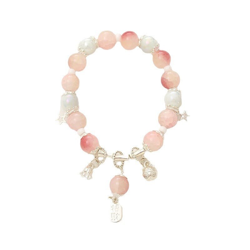 All-matching Graceful Crystal Bracelet For Women $12.00 Dana Fashion Color: K3334 Pink Women's Accessories Product information: Processing Technology: manual Color: K3334 butterfly crack bead bracelet pink, K3335 butterfly crack bead bracelet Blue, K3336