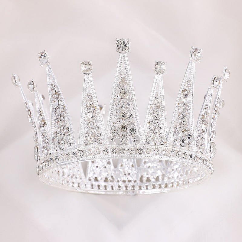 Alloy Retro Round Bridal Crown Hair Ornament $24.85 Dana Fashion Color: Silver Women's Accessories Product information: Treatment Process: Diamond Color: Silver Applicable occasions for gifts: wedding, birthday, travel commemoration, festivals, trade fair