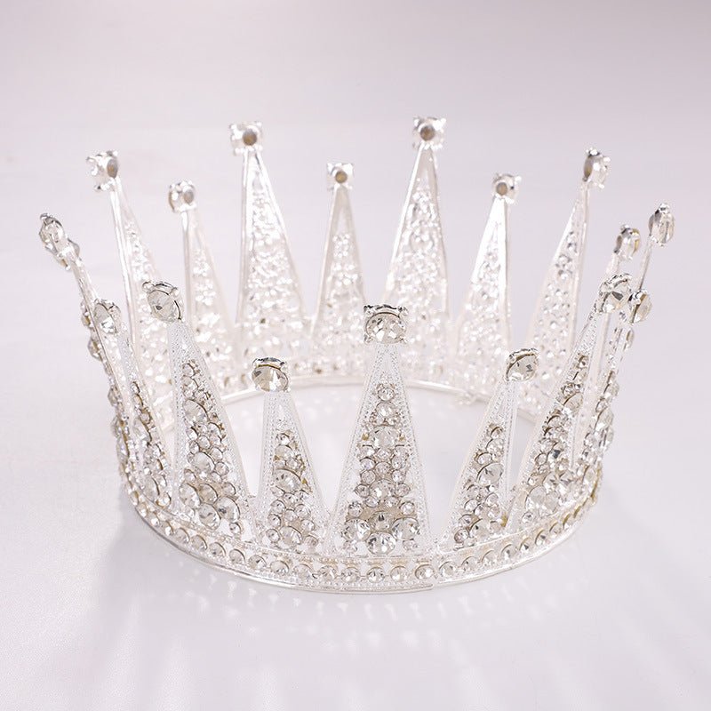 Alloy Retro Round Bridal Crown Hair Ornament $24.85 Dana Fashion Color: Silver Women's Accessories Product information: Treatment Process: Diamond Color: Silver Applicable occasions for gifts: wedding, birthday, travel commemoration, festivals, trade fair