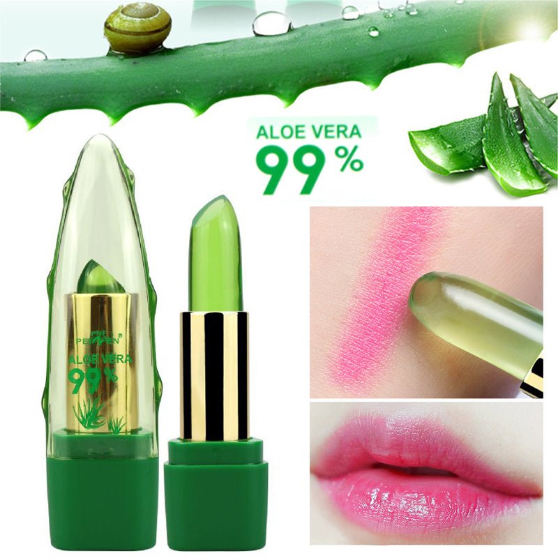 Aloe Vera Gel Color Changing Lipstick Gloss Moisturizer Anti-drying Desalination Fine-grain Lip Blam Care $12.00 Dana Fashion quantity: 1PC makeup Overview: 100% Brand New & High quality Give you a flawless foundation application every single time. Give y