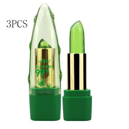 Aloe Vera Gel Color Changing Lipstick Gloss Moisturizer Anti-drying Desalination Fine-grain Lip Blam Care $20.00 Dana Fashion quantity: 3PCS makeup Overview: 100% Brand New & High quality Give you a flawless foundation application every single time. Give