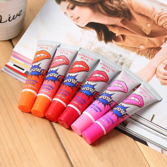 Amazing 6 Colors Peel Off Liquid Lipstick Waterproof Long Lasting Lip Gloss Mask Moisturizer Makeup Tear Pull Lip Lint Cosmetic $23.74 Dana Fashion style: 6piece set makeup Overview: 1. The lip membrane in accordance with the lip, spread evenly, then wait