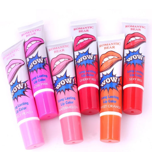 Amazing 6 Colors Peel Off Liquid Lipstick Waterproof Long Lasting Lip Gloss Mask Moisturizer Makeup Tear Pull Lip Lint Cosmetic $23.74 Dana Fashion style: 6piece set makeup Overview: 1. The lip membrane in accordance with the lip, spread evenly, then wait