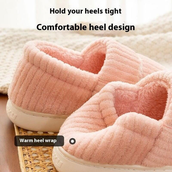 Ankle Wrap Cotton Slippers Women's Winter New Thick Bottom Home Indoor Non-slip Plus Velvet Warm $30.50 Dana Fashion Color: Coffee Bag Heel Size: 40 to 41 Women's shoes Product information: Inner material: artificial wool Color: Pink (ankle-wrapped cotton