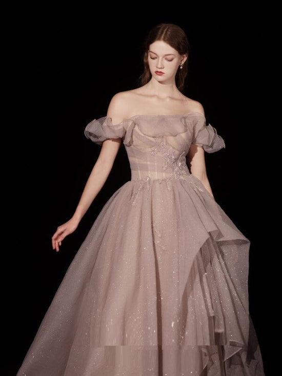 Annual Meeting Host Birthday Dress Bride Wedding Dinner Dress $299.00 Dana Fashion Color: Pink Purple Trailing Size: L Women's clothing Product information: Size: S, M, L Fabric: Skin friendly fabric Style: Korean version Popular element: straps Color cla