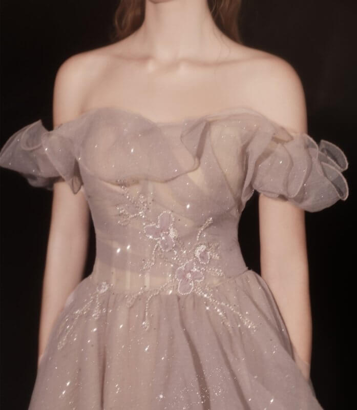 Annual Meeting Host Birthday Dress Bride Wedding Dinner Dress $299.00 Dana Fashion Color: Pink Purple Trailing Size: L Women's clothing Product information: Size: S, M, L Fabric: Skin friendly fabric Style: Korean version Popular element: straps Color cla