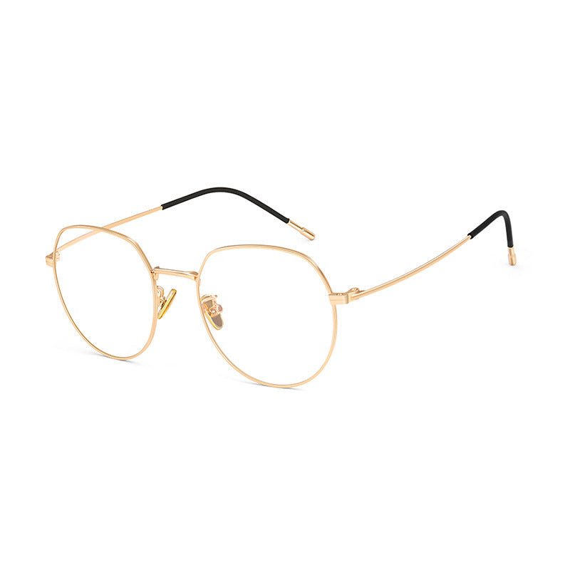 Anti-blue light glasses $22.00 Dana Fashion Rim Color: Golden Frame Women's Accessories Lens material: resin Applicable face: male / female Lens function: anti-blue / anti-UV / decoration 【 protection of glasses 】 1. Single hand lifting and wearing will d